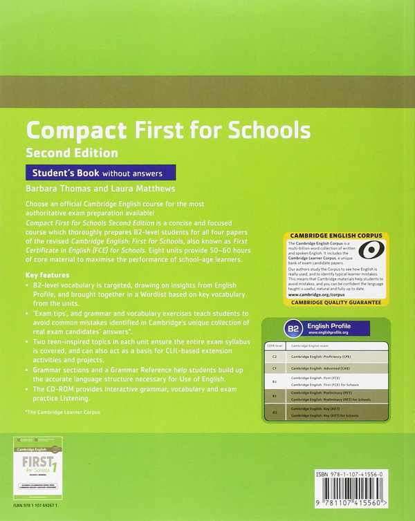 [object Object] «Compact First for Schools Student's Pack», автор Барбара Томас - фото №2 - миниатюра