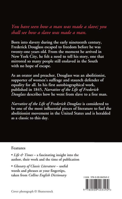 Бумажная книга «Narrative of the Life of Frederick Douglass», автор Фредерик Дуглас - фото №1