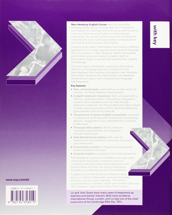 [object Object] «New Headway Upper-Intermediate Workbook with Key», авторів Лиз Соарс, Джон Соарс, Джо Девой - фото №2 - мініатюра
