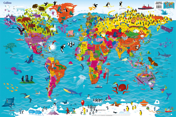 Бумажная книга «Collins Children’s World Map» - фото №1