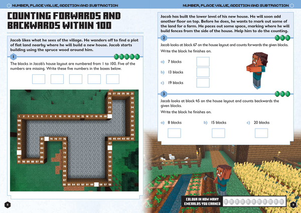 [object Object] «Minecraft Maths Ages 6-7: Official Workbook» - фото №4 - мініатюра