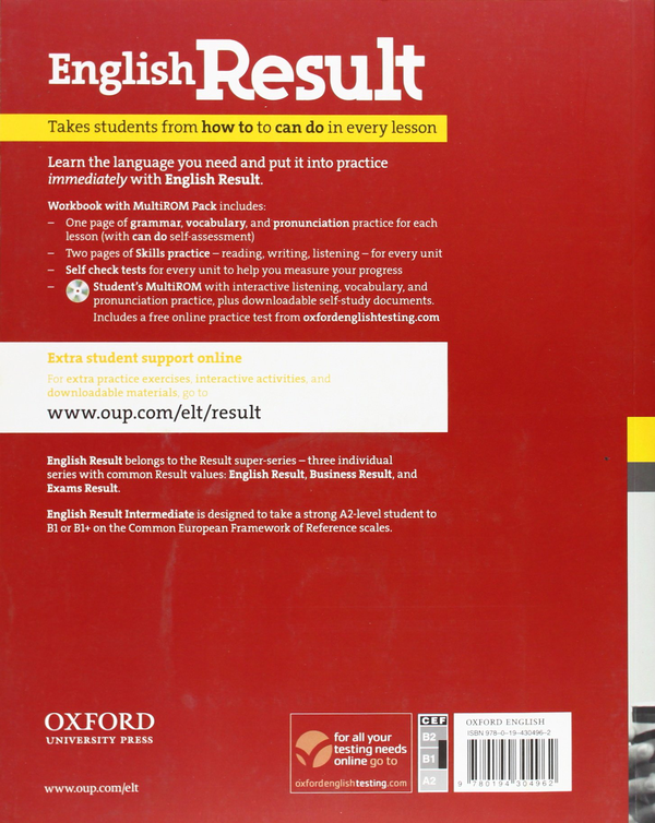 Паперова книга «English Result Intermediate: Workbook with MultiROM Pack», автор Джо МакКенна - фото №1