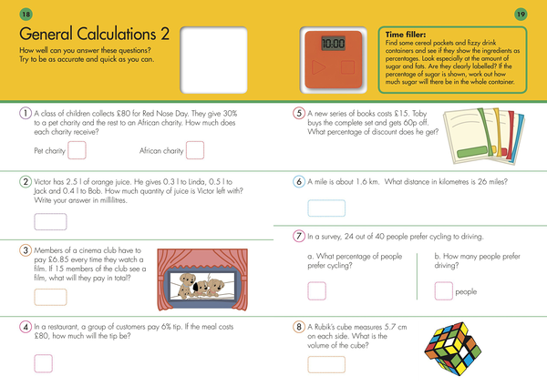 [object Object] «10 Minutes a Day Problem Solving Ages 9-11 Key Stage 2», автор Кэрол Вордерман - фото №5 - миниатюра