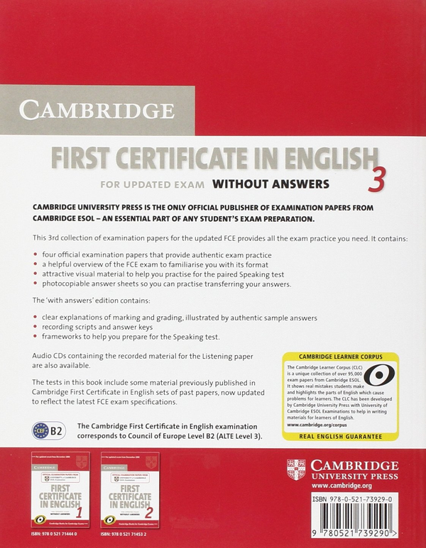 [object Object] «Cambridge First Certificate in English 3» - фото №2 - мініатюра