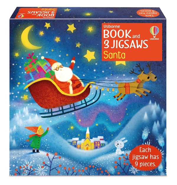 [object Object] «Usborne Book and 3 Jigsaws: Santa», автор Сэм Тэплин - фото №1