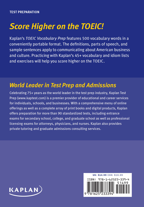Бумажная книга «Kaplan TOEIC Vocabulary Prep» - фото №1