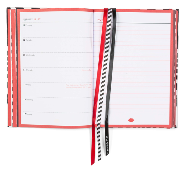 Бумажная книга «Lulu Guinness: A5 2019 Optical Stripe Diary» - фото №1