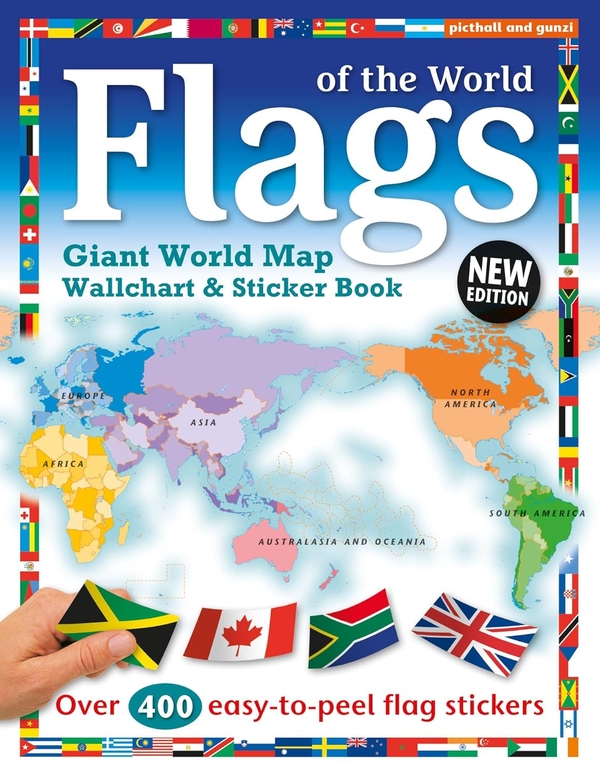 Бумажная книга «Flags of the World: World Map Wallchart Poster and Sticker Book», автор Чез Пиктхолл - фото №1