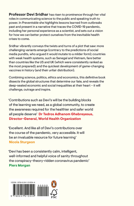 Бумажная книга «Preventable. How a Pandemic Changed the World & How to Stop the Next One», автор Деви Шридхар - фото №1