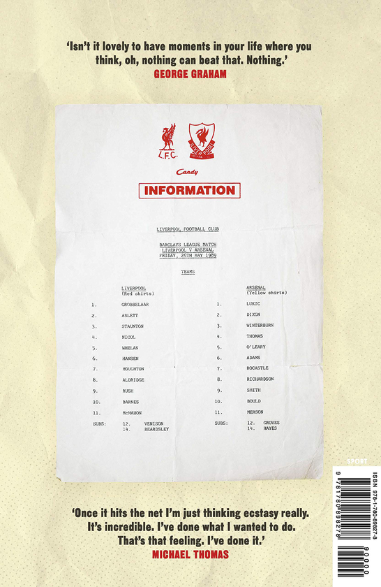 Паперова книга «89: Arsenal's Greatest Moment, Told In Our Own Words» - фото №1
