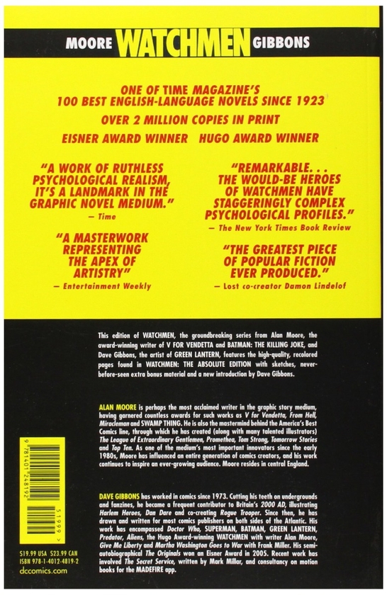 Паперова книга «Watchmen», автор Алан Мур - фото №1