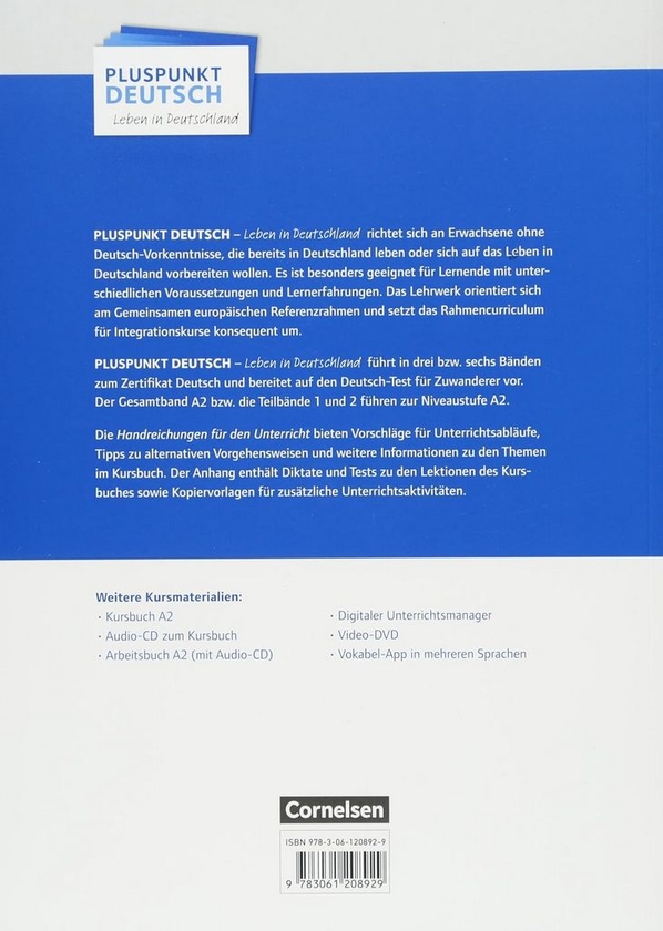 [object Object] «Pluspunkt Deutsch NEU A2. Handreichungen für den Unterricht mit Kopiervorlagen (2. Ausgabe)», авторів Фридеріке Джин, Іоахим Шоте - фото №2 - мініатюра