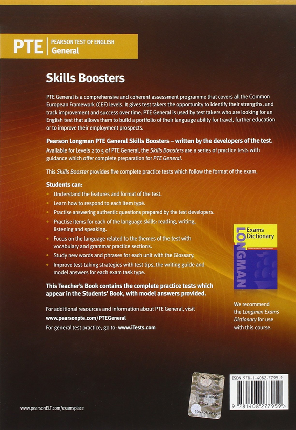 Бумажная книга «Pearson Test of English General Skills Booster 4 Teacher's Book (+ CD Pack)», авторов Стив Бакстер, Мартин Эллис - фото №1