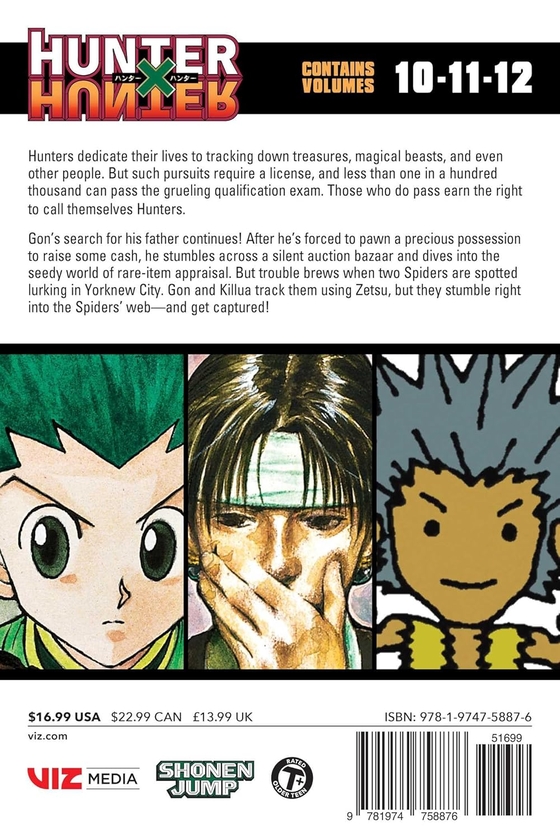 Паперова книга «Hunter x Hunter (3-in-1 Edition). Volume 4. Includes vols. 10, 11 & 12», автор Йошіхіро Тоґаші - фото №1