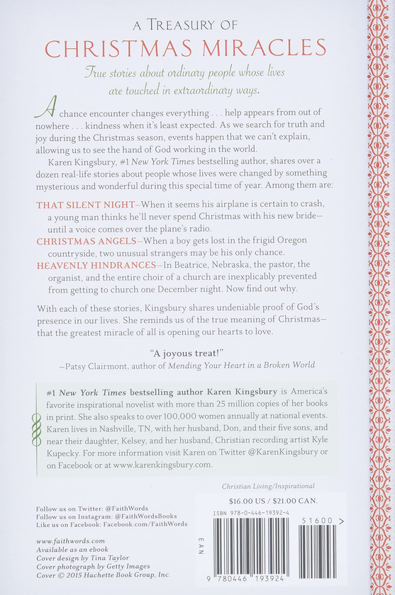 Паперова книга «A Treasury of Christmas Miracles», автор Карен Кінгсбері - фото №1