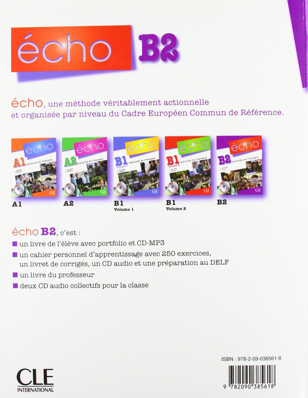 Паперова книга «Écho B2. Cahier personnel d'apprentissage», автор Стефані Калле - фото №1