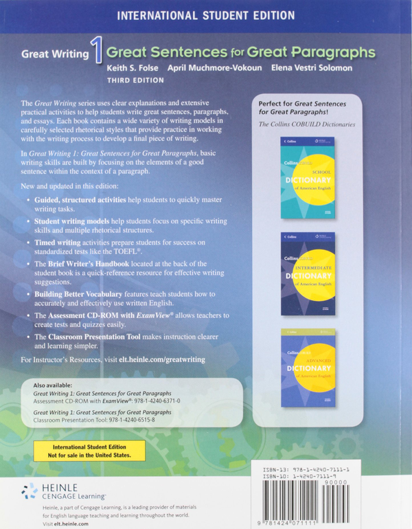 Паперова книга «Great Writing: Great Sentences to Great Paragraphs», автор Кейт Фолзе - фото №1