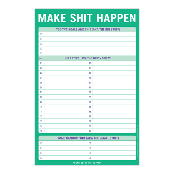 Бумажная книга «Knock Knock Make Shit Happen Pad» - фото №1