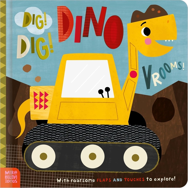 Бумажная книга «Dig! Dig! DinoVrooms!», автор Рози Грининг - фото №1
