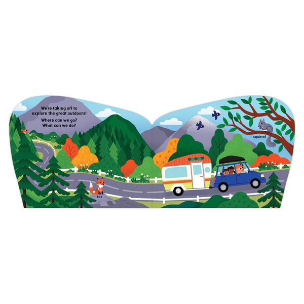 Бумажная книга «Happy Camper Shaped Board Book», автор Джилане Гофман - фото №1