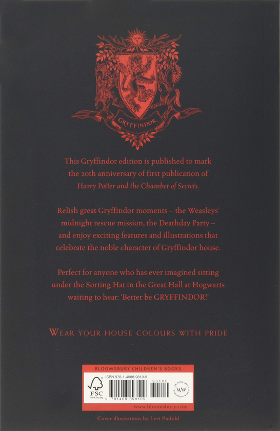 Бумажная книга «Harry Potter and the Chamber of Secrets - Gryffindor Edition», автор Джоан Роулинг - фото №1