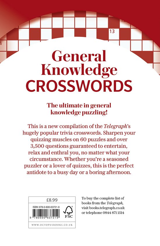 Паперова книга «The Telegraph General Knowledge Crosswords 6» - фото №1