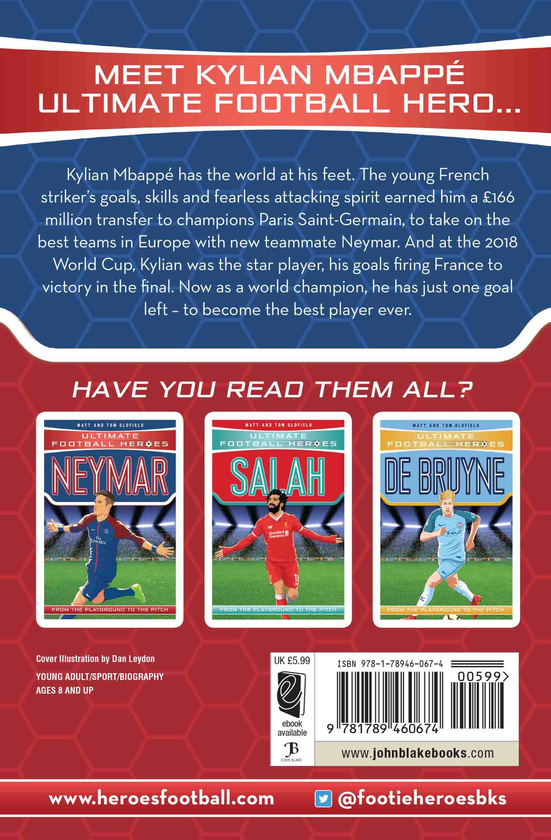Бумажная книга «Mbappe (Ultimate Football Heroes) - Collect Them All!», авторов Мэтт Олдфилд, Том Олдфилд - фото №1
