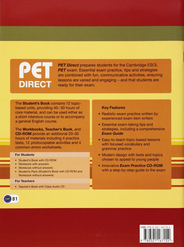 Паперова книга «PET Direct Workbook with answers», автор Сью Ійленд - фото №1