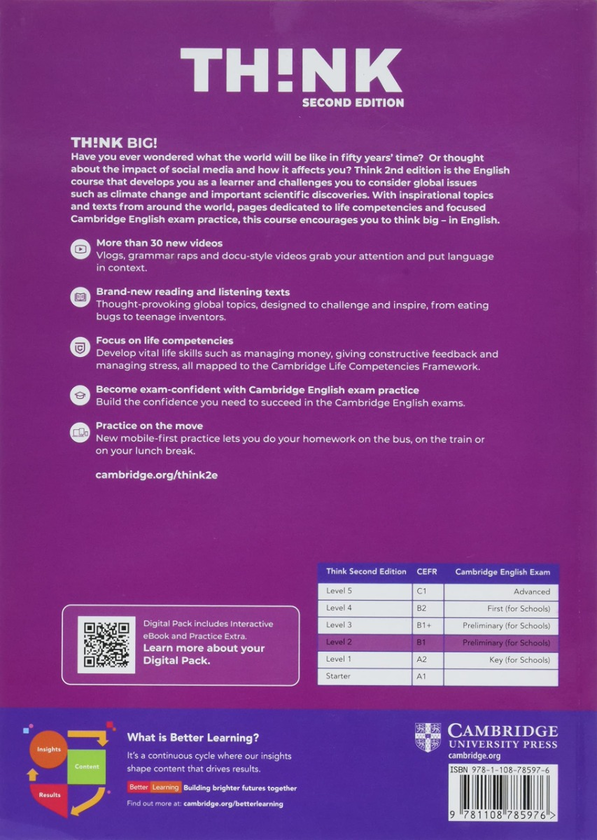 [object Object] «Think. Level 2 (B1). Workbook (with Digital Pack British English)», авторів Герберт Пухта, Пітер Льюїс-Джонс, Джефф Стренкс - фото №2 - мініатюра