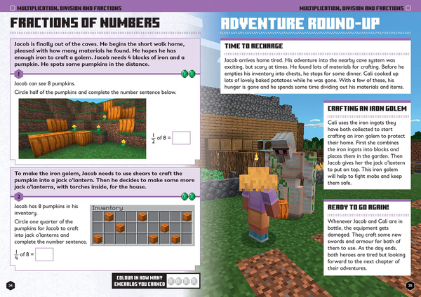 [object Object] «Minecraft Maths Ages 5-6: Official Workbook» - фото №3 - мініатюра
