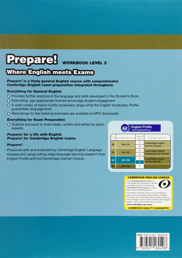 [object Object] «Cambridge English Prepare! Level 2 Workbook with Audio», автор Гаран Холкомб - фото №2 - мініатюра