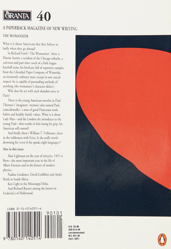 Паперова книга «Granta 40. The Womanizer» - фото №1