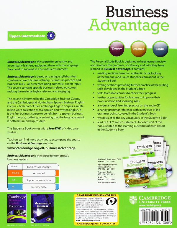Бумажная книга «Business Advantage Upper-intermediate Personal Study Book with Audio CD», автор Джой Годвин - фото №1