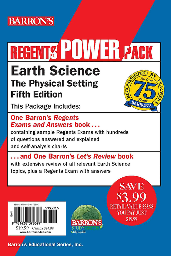 Бумажная книга «Regents Earth Science Power Pack : Let's Review Earth Science + Regents Exams and Answers: Earth Science», автор Эдвард Дж. Денеке - фото №1