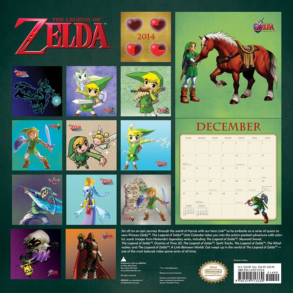 Паперова книга «The Legend of Zelda 2015 Calendar» - фото №1