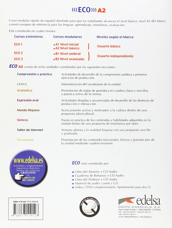 Паперова книга «ECO Intensivo: Libro Del Alumno (+CD)», автор Альфредо Гонсалес Эрмосо - фото №1