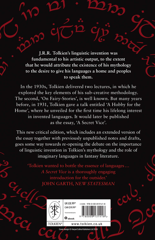 [object Object] «A Secret Vice. Tolkien on Invented Languages», автор Джон Р. Р. Толкин - фото №2 - миниатюра