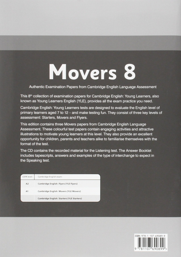 Паперова книга «Cambridge English Young Learners 8 Movers Answer Booklet» - фото №1