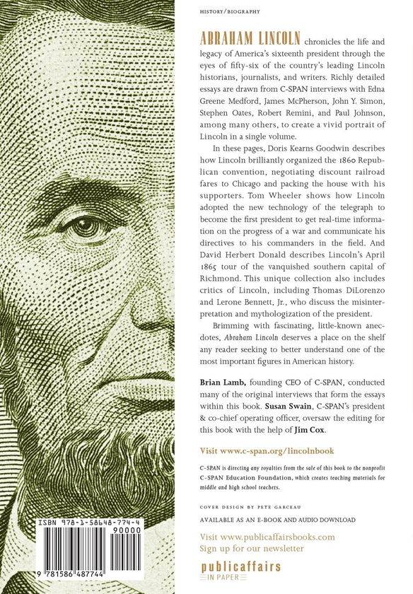 Бумажная книга «Abraham Lincoln. Great American Historians on Our Sixteenth President», авторов Брайан Лэмб, Сьюзен Суэйн - фото №1