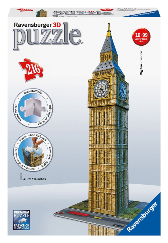  «Пазл 3D Ravensburger Биг-Бен (12554)», бренда Ravensburger - фото №1