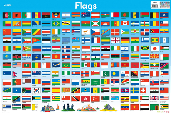 Бумажная книга «Collins Children’s Poster — Flags» - фото №1