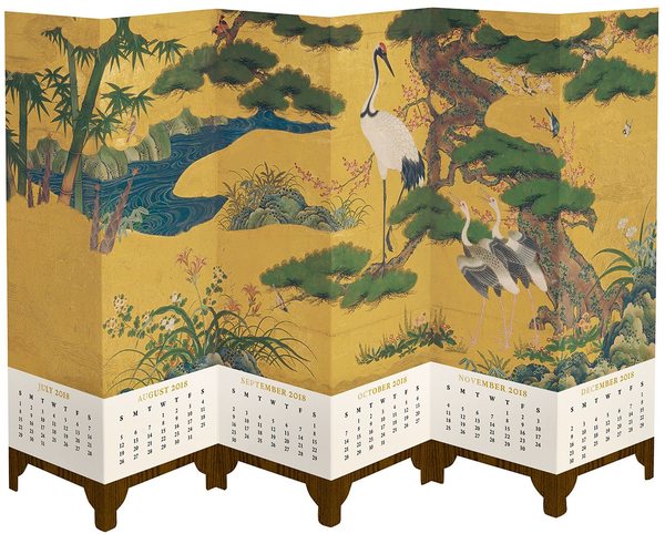 Паперова книга «Birds and Flowers Folding Screen 2018 Desk Calendar» - фото №1