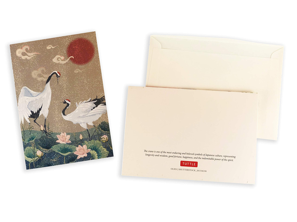 Бумажная книга «Japanese Cranes Note Cards» - фото №1