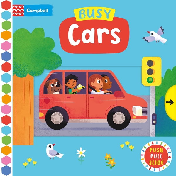Бумажная книга «Busy Cars: A Push, Pull, Slide Book», автор Campbell Books - фото №1