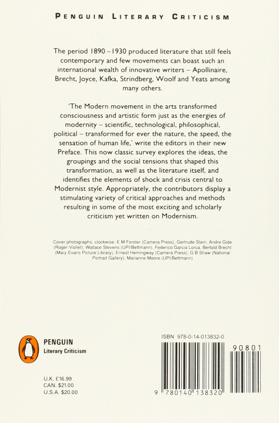 Паперова книга «Modernism», авторів Малколм Бредбері, Джеймс Уолтер Макфарлейн - фото №1