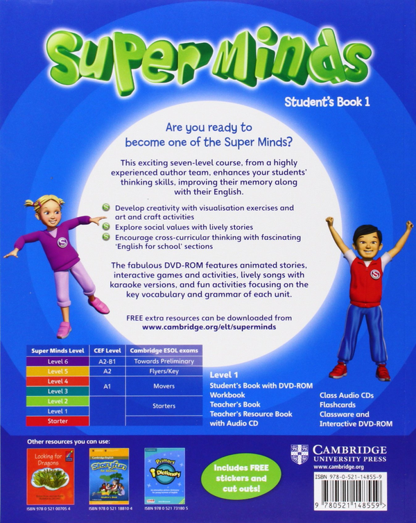 Бумажная книга «Super Minds Level 1 Student's Book (+DVD)», автор Герберт Пухта - фото №1