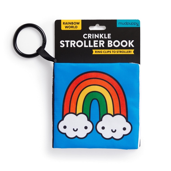 Бумажная книга «Rainbow World Crinkle Fabric Stroller Book» - фото №1