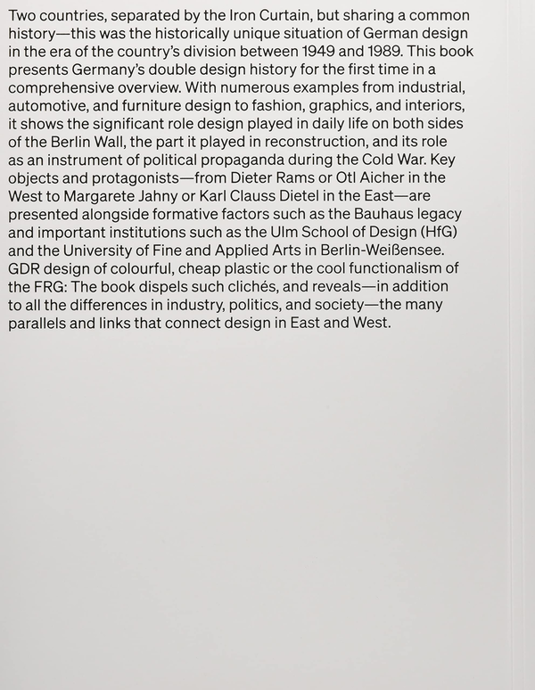 Бумажная книга «German Design 1949 – 1989. Two Countries, One History» - фото №1