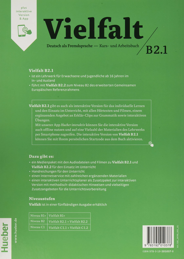 Бумажная книга «Vielfalt : Kurs- und Arbeitsbuch B2.1, Lektion 1-12 plus interaktive Version», автор Дагмар Гирсберг - фото №1