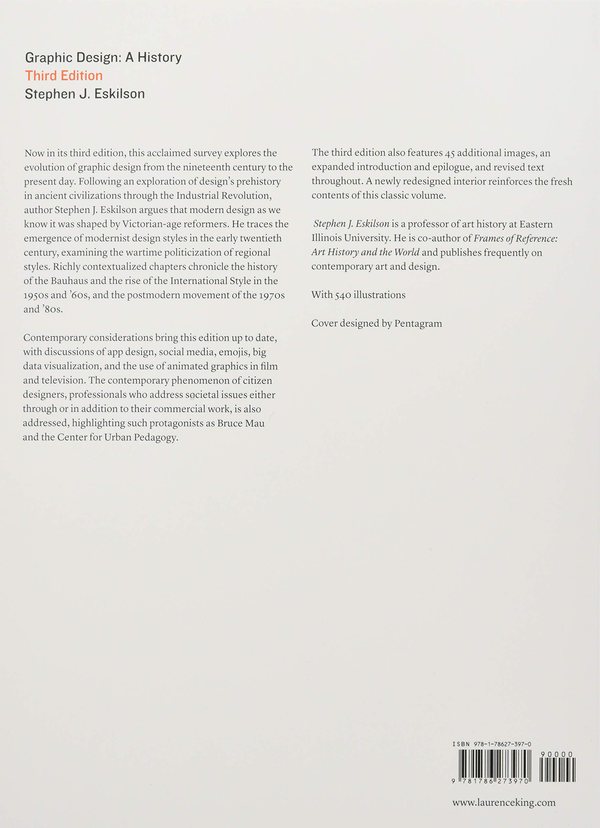 Бумажная книга «Graphic Design. A History», автор Стивен Дж. Эскильсон - фото №1